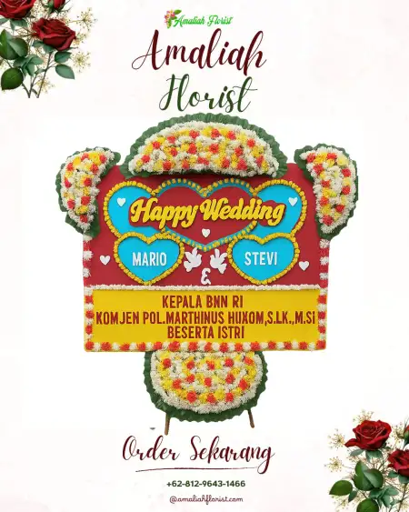 Papan Bunga Pernikahan Pohbogo